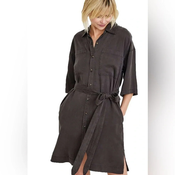 Marine Layer Dresses & Skirts - MARINE LAYER Brown Renata Shirt Dress Womens Size Small L0813